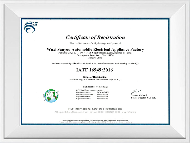 Osvědčení o registraci